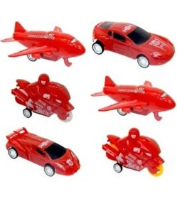Resim Canem Oyuncak Çekbırak İtfaiye Seti 6'lı Kutulu DSP.899-70G Kırmızı Renkli Eğlenceli Oyun Seti 