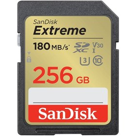 Resim Sandisk Extreme 256GB 180mb/s SDXC Hafıza Kartı 