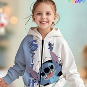 Resim Disney Stitch 3D Baskı Kapüşonlu Sweatshirt Kızlar İçin - Sevimli Uzun Kollu Fermuarlı Sweatshirt, Sonbahar/Kış İçin Mükemmel, Dış Mekan ve Rahat Sokak Stili, İdeal Tatil Hediyesi, Kış Giyim|Canlı Grafik Kapüşonlu Sweatshirt|Dayanıklı Çocuk Giyim 
