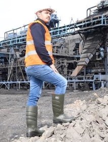 Resim Pollyboot Vega 43 Numara Çelik Burunlu Çizme Poliüratan 