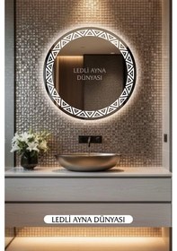 Resim Aydınlatmalı Banyo Aynası Net Görüş Beyaz 70 Cm Diğer 