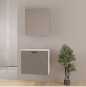 Resim Dora 60 Cm Antrasıt Banyo Dolap Takımı 