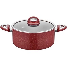 Resim Taç Granit 22 CM Derin Teflon Tencere Taç Yemek Tenceresi Çorba T 