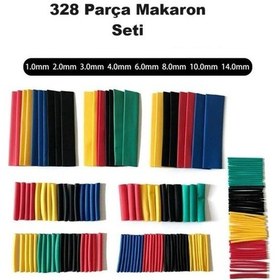 Resim 328 Adet Renkli Isıyla Daralan Makaron Seti Kablo Koruyucu Kablo 