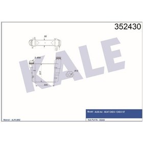 Resim KALE 352430 INTERCOOLER A4 EXEO EXEO ST 2.0 TDI 2.0 TFSI 00- 