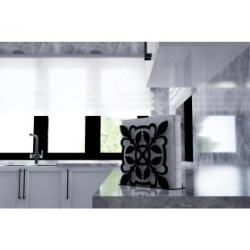 Resim M&c Concept Motif Model-10 Metal Desenli Peçetelik - Siyah 