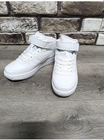 Resim Yarım Bilek Boğazlı Basket Günlük Rahat Spor Ayakkabı Sneaker Beyaz 