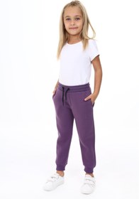 Resim Toontoy Kız Çocuk Baskılı Beli Paçası Lastikli Cepli Basic Jogger Eşofman Altı 3 İplik Şardonlu 