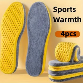 Resim 2 Çift Unisex Termal Tabanlık - Yastıklı Peluş İzolasyon, Kaymaz Tutuş, Kış Ayakkabıları, Spor Botları, Kar Botları için - Erkekler ve Kadınlar için Soğuk Hava Ayak Isıtıcıları - Gelişmiş Konfor ve Kararlılık, Soğuk Hava Ekipmanları, Dokulu Tutuş Yüzeyi, Dayanıklı Tabanlık Malzemesi 