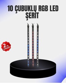 Resim Bfs Dekoratif Led Meteor Işık 10 Lu Çubuk Seti Çok Renkli 