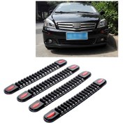 Resim 4 Adet Evrensel Moda Basit Anti-çarpışma Bar Araba Vücut Koruyucu Şerit Araba Koruyucu Bar Siyah 