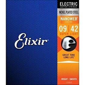 Resim Elixir 12002 Nanoweb Super Light Elektro Gitar Teli (9-42) 