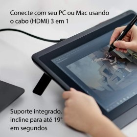 Resim Wacom Cintiq 16 FHD 8192 Seviye 5080 lpi Grafik Tablet (DTK1660) 