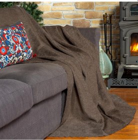 Resim Jakarlı Şönil Koltuk Örtüsü Çekyat Örtüsü Koltuk Şalı 110x175 2 Ad. Kaymaz Kahve Kahve 