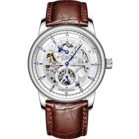 Resim Hanyang Gümüş Forsınıng Mavi Izle Basit Içi Boş 8 Kelime Mekanik Saat Dairesel Kemer Izle Alaşım Mekanik Saat (Yurt Dışından) 