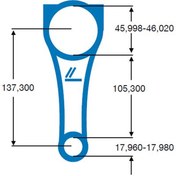 Resim PISTON KOLU CORSA B CORSA C CORSA D ASTRA H ASTRA J MOKKA X12XE Z12XE X14XE Z14XE Z14XEP 