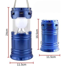 Resim Zengezur Kamp Lambası Solar Şarjlı Kızaklı Kamp Feneri LED Lamba Işıldak 