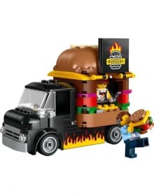 Resim City Hamburger Kamyonu 60404-5 Yaş ve Üstü Kız ve Erkek Çocuklar Için Satıcı Mini Figürü ve Aksesuarlar Içeren Araç Yapım ve Mutfak Oyun Seti, Çocuklar Için Yaratıcı Hediye Fikri (194 Parça) 