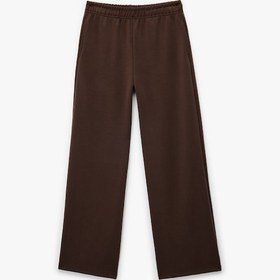 Resim Koton Modal Karışımlı Basic Geniş Paça Eşofman Altı Kahverengi 6wkg40135ak Kahve 