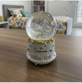 Resim Pilli Işıklı Müzikli Kar Küresi Pony At Figürlü Eğlenceli Masaüstü Biblo, Led Aydınlatmalı Dekoratif Hediyelik Kar Küresi 4989 