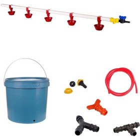 Resim TavPet Nipel Suluk Sistem Seti 20 Lt Depolu Yaylı Çanaklı (Set/21) 