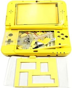Resim Yeni New3DS XL Tam Kılıf Yedek Kabuklar, Nintendo New 3DS XL LL New3DSXL için, Pika-chu Edition Kılıf Kapak + Düğmeler + Vidalar + Stylus + Kauçuk Pedler + Ekran Koruyucu + Çıkartma Seti 