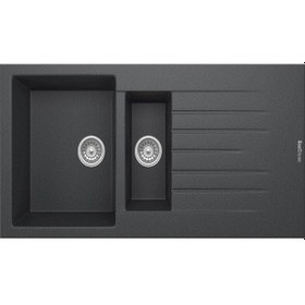 Resim Real Stone P005 Troya 100 Antrasit Eviye + Real Stone Abant Antrasit Batarya Seti 