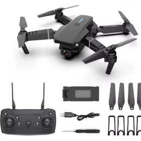 Resim Ozmik E88 Pro Rc Drone 4k Hd Kamera Katlanabilir Wıfı Fpv Yüksek Performans Gri Kumandalı Geniş Açı Profesyonel Ufak 
