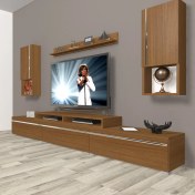 Resim Decoraktiv Ekoflex 270TA Mdf Tv Ünitesi Tv Sehpası - Naturel Ceviz 