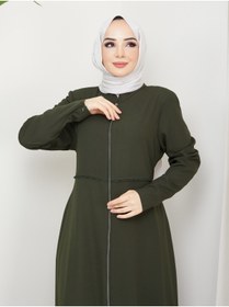 Resim KMKkombin Kmk Kombin Kadın Yazlık Mevlana Model Beli Nakışlı Kloş Medine Ipeği Ferace/pardesü 