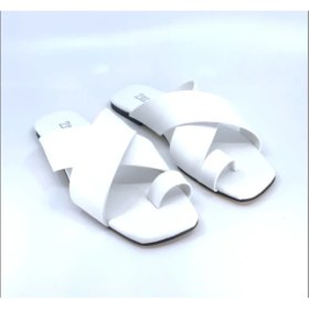 Resim The Mesa Kadın Beyaz Parmak Arası Düz Taban Terlik 