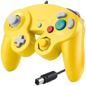 Resim Sarı-gamecube Denetleyicisi Anahtarı Ngc Denetleyicisi Usb Kablolu Gamepad Wii Titreşim El Joystick Ngc Gc Controle Pc İçin 