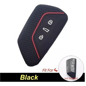 Resim VOLKSWAGEN Golf Uyumlu 8 OCTAVIA LEON Caddy Uyumlu SİLİKON ANAHTAR KILIF SİYAH 