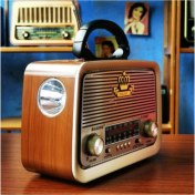 Resim Işıklı Kablosuz Radyo USB Sd Kart Desteği, Nostaljik Tasarım, Sıcak Atmosfer 