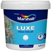 Resim Marshall Luxe Aqua Parlak Silinebilir Su Bazlı Yağlı Boya 2,5 Lt 3,5 Kg 