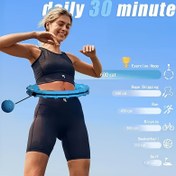 Resim 1 adet Çok Fonksiyonlu Ağırlıklı Fitness Çemberi - Ayarlanabilir, Çıkarılabilir 24 Bölümlü Tasarım, Bel İnceltme ve Göbek Güçlendirme için ABS Malzeme, Antrenman Başına 800 Kaloriye Kadar Yakar, Kadınlar İçin Mükemmel Hediye, Anneler Günü, Şükran Günü, Noel, Yeni Yıl - 