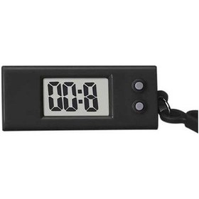 Resim Willowhaven Black Electronic Clock Study Desk For Creative Students, Wide Application, Silent Lcd Display, Keychain Function, 52x22x20mm 