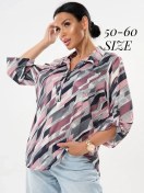 Resim Grand Glam Şık Büyük Beden Bluz 485225064 Pembe 