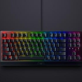 Resim Razer BlackWidow V3 Tenkeyless (Yeşil Anahtar) - Kompakt Mekanik Oyun Klavyesi (Tıklanabilir Mekanik Anahtarlar, Kompakt Form Faktörü, Tamamen Programlanabilir Tuşlar) US-Düzeni | Siyah 