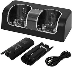 Resim Uzaktan şarj Wii denetleyicisi, çift şarj istasyonu için Wii, Wii uzaktan şarj istasyonu LED ekran ile çift piller 