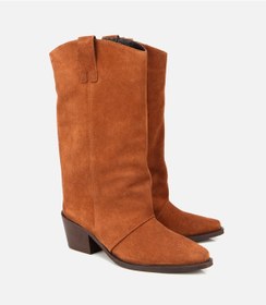 Resim Hotiç Kadın Süet Deri Taba Kovboy Topuklu Bot 01boh316810a370 01boh316810a370 Taba 