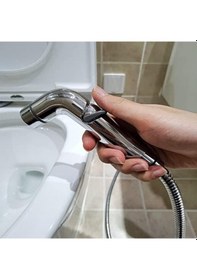 Resim Spiralli Taharetmatik Taharet El Duşu Askılı Ara Musluk Set 101 Siyah 