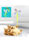Resim Kelebek Model Elastik Kendinden Yapışkanlı Kedi Oyun Oltası 