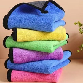 Resim 5 Adet Karışık Renkli Mikrofiber Mutfak Bezleri - Süper Emici, Tüy Dökmeyen Çok Amaçlı Havlular Mutfak, Banyo, Araba ve Dış Temizlik için - Hızlı Kuruyan, Dayanıklı & Yumuşak 