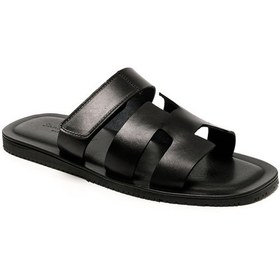 Resim The Sandals Factory Black Sandalet Erkek M7897 The Sandals Factory Leather Upper Sandals Black 