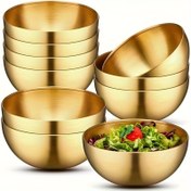 Resim 4 Parça Paslanmaz Çelik Salata Kaseleri Seti, 201 Derece, Paslanmaya Dayanıklı, Meyve, Makarna ve Pişirme İçin Mükemmel - Çok Yönlü Mutfak Gereçleri 