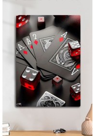 Resim Metal Baskı Parlak Duvar Tablosu - Kumar, Gasino Bet, Kumarbaz 