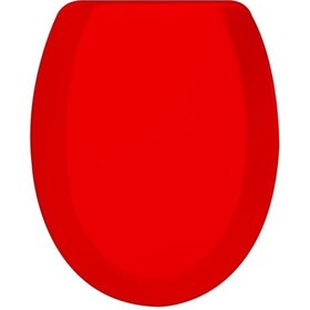 Resim Rona Kırmızı Tisa Thermoplast Standart Klozet Kapağı (Üstten Mont 