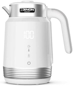 Resim Xenon Smart Akıllı Kettle Paslanmaz Çelik Çift Katmanlı Mobil Uygulama Kontrollü Dijital Dokunmatik Otomatik Kapanma Hızlı Kaynatma Kolay Temizlik Kaçak Akım Korumalı Su Isıtıcı 1.7 Lt (Beyaz) X7102 