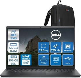 Resim Dell Pro 15 Essential Intel Core I5 1334U 4.6ghz 64GB Ddr5 256GB SSD Freedos 15.6" FHD(1920X1080) 120HZ Wva IPS Taşınabilir Bilgisayar PV152501334UF26 + Zetta Çanta 